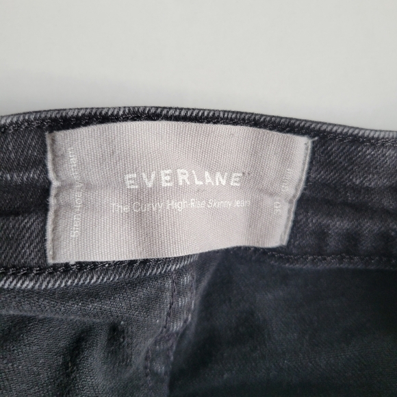 Everlane the curvy high rise skinny jeans dark washed size 30 regular pre-owned - Picture 8 of 12